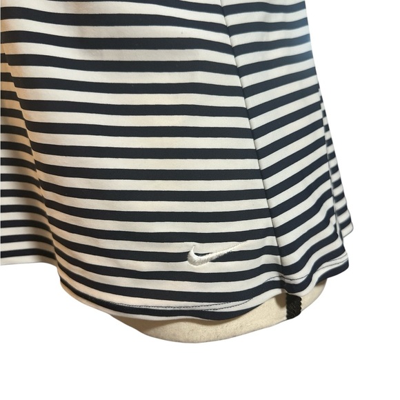Nike Women's Navy and White Striped Swim Top - Picture 3 of 7